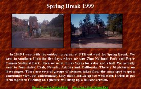 Zion Spring Break Page