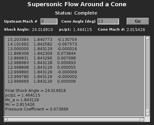 Supersonic Flow: Fluid Mechanics Applet